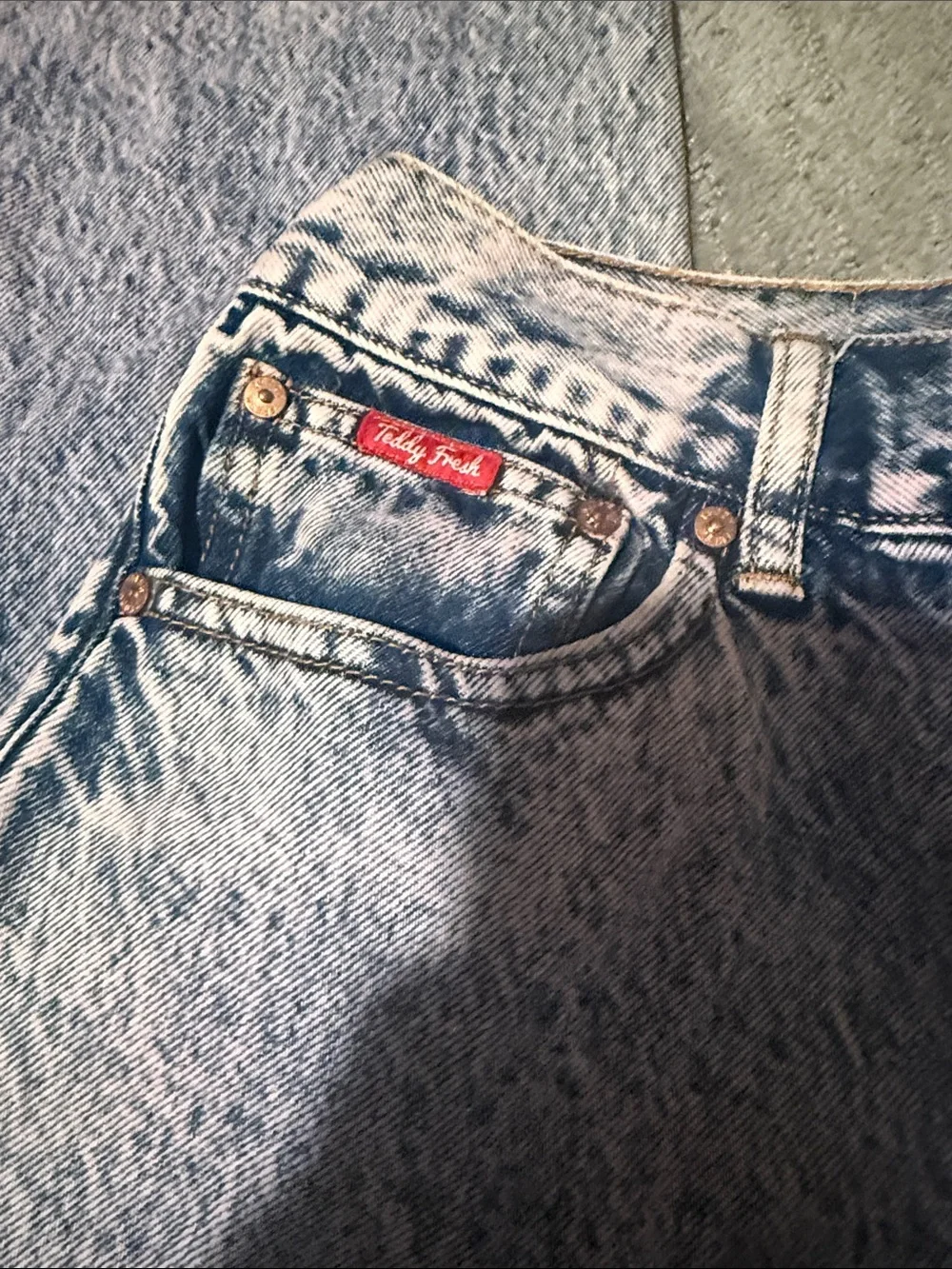 Teddy Fresh Pink Acid-Wash Boyfriend Jeans